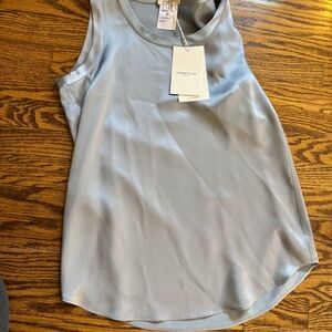 Lafayette blue silk blouse NWT- XS reversible